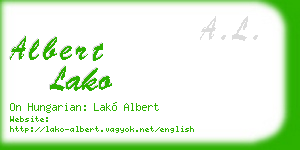 albert lako business card