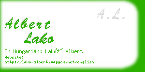 albert lako business card